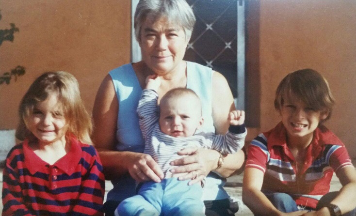 Bea with her grandchildren. Billy is on the  far right