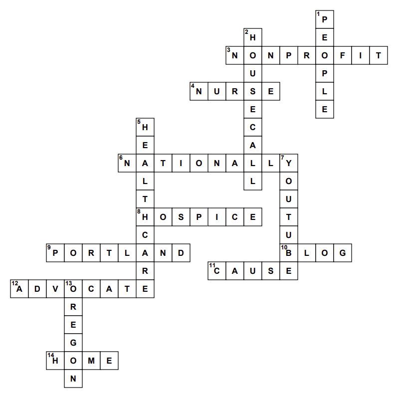 Crossword puzzle from Housecall Providers Fall/Winter 2024 newsletter