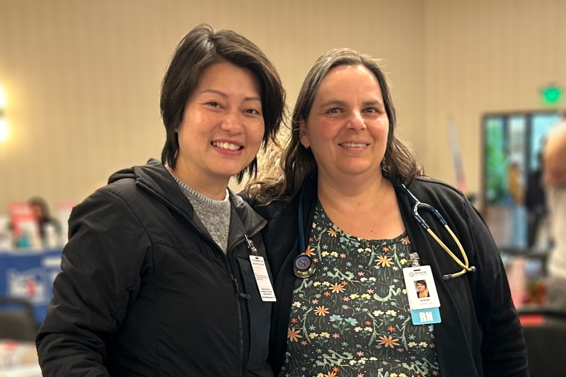 Housecall Providers nurse Gillian with Chinese language interpreter Elvy