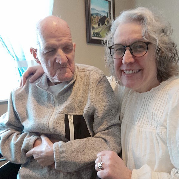 Housecall Providers Hospice patient Jim with his daughter. Knowing what to do during difficult trans