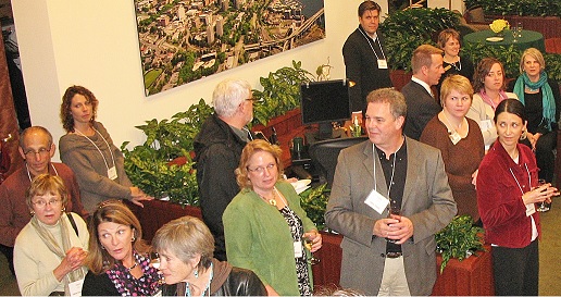 Supporters and friends of Housecall Providers being welcomed by board president Mauro Hernandez.