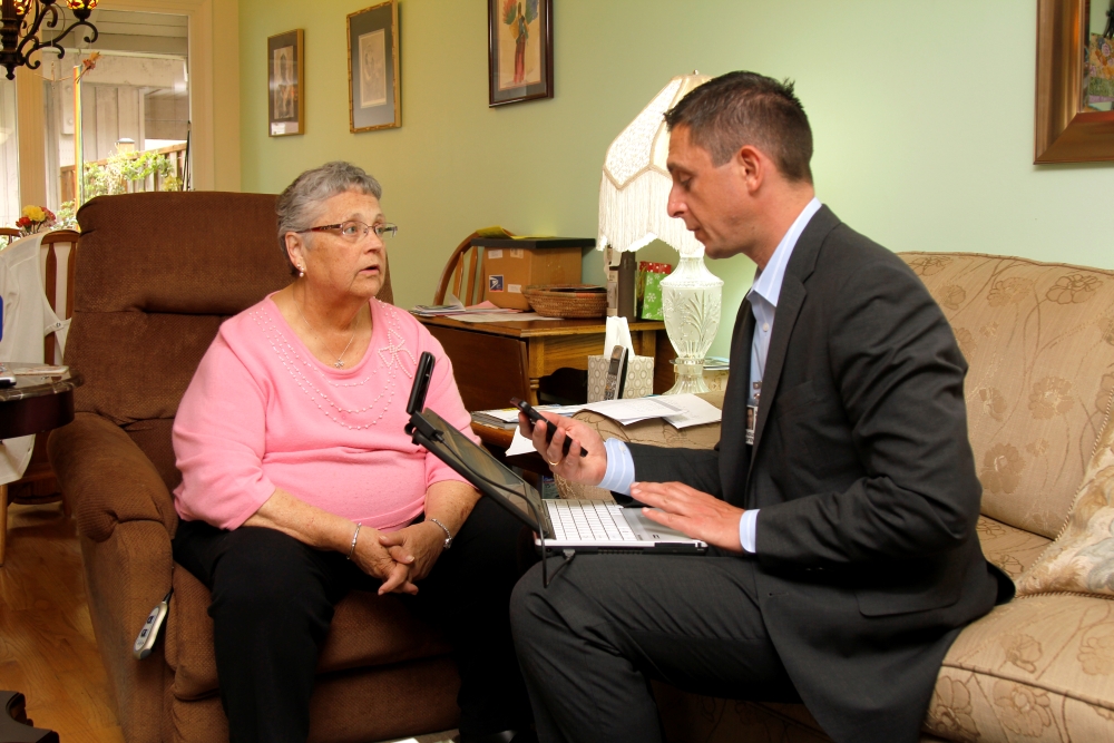 JC Provost, DNP charting on a house cal